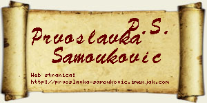 Prvoslavka Samouković vizit kartica